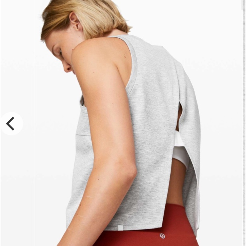 Lululemon minimal tank in heathered power Grey